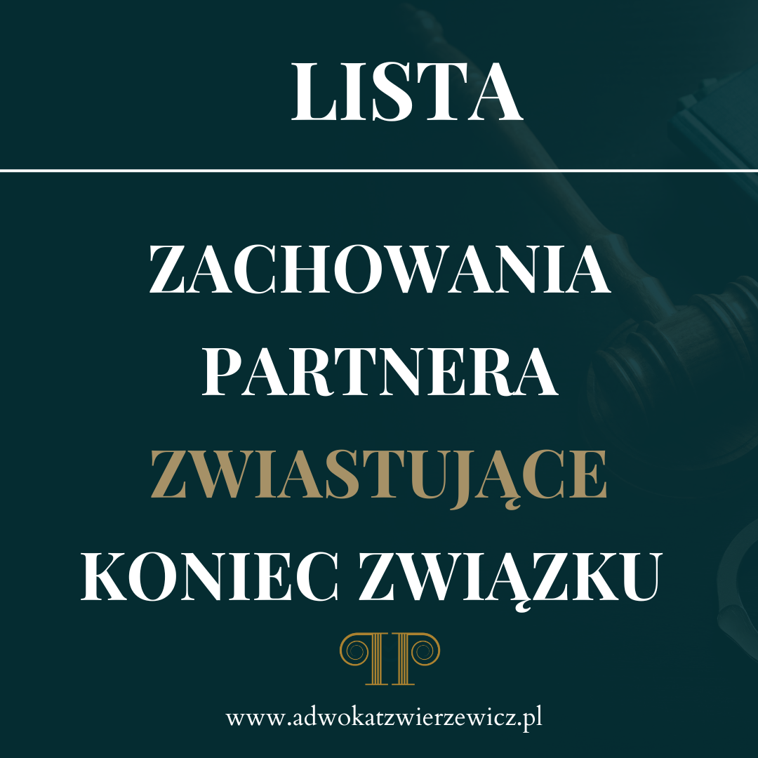Zachowania partnera zwiastujące koniec związku